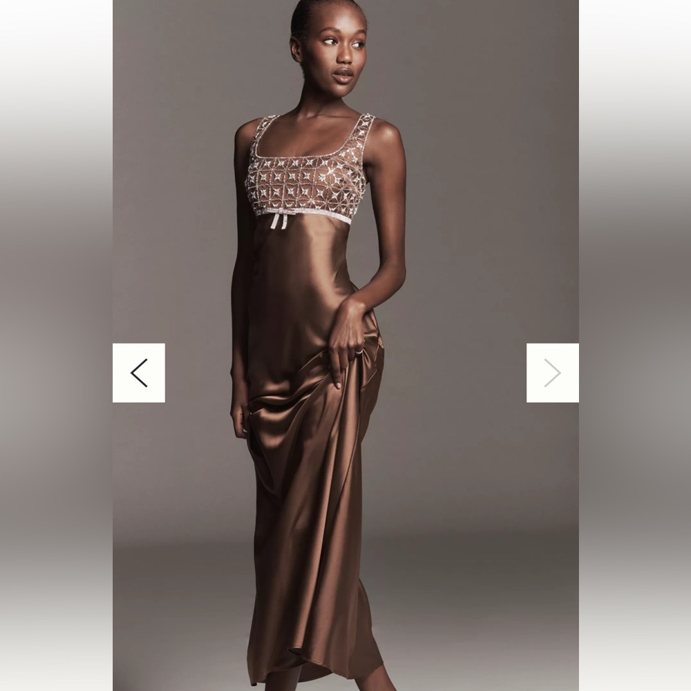 Saylor Sleeveless Embellished Square-Neck Maxi Dress